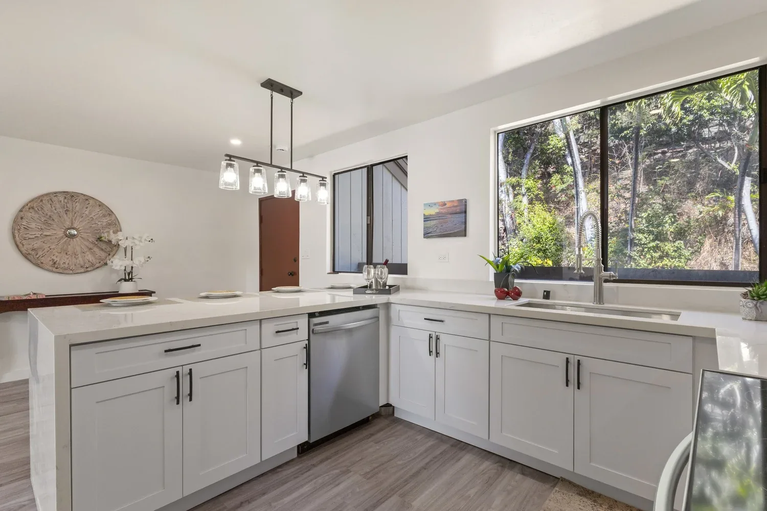 Renovated kitchen, modern and clean